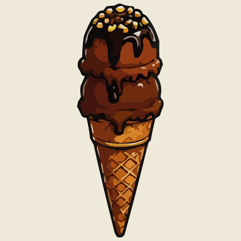 Magie du cornet glacé au chocolat