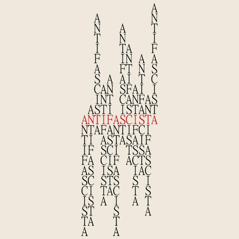 Antifascista Typo Collage rot/schwarz