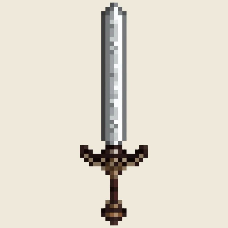 Schwert-Pixelkunst im Retro-Stil 8-Bit-Stil