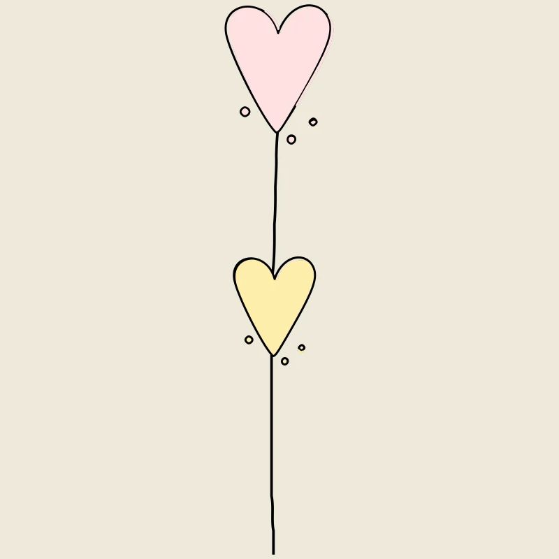 Ligne de cœur verticale