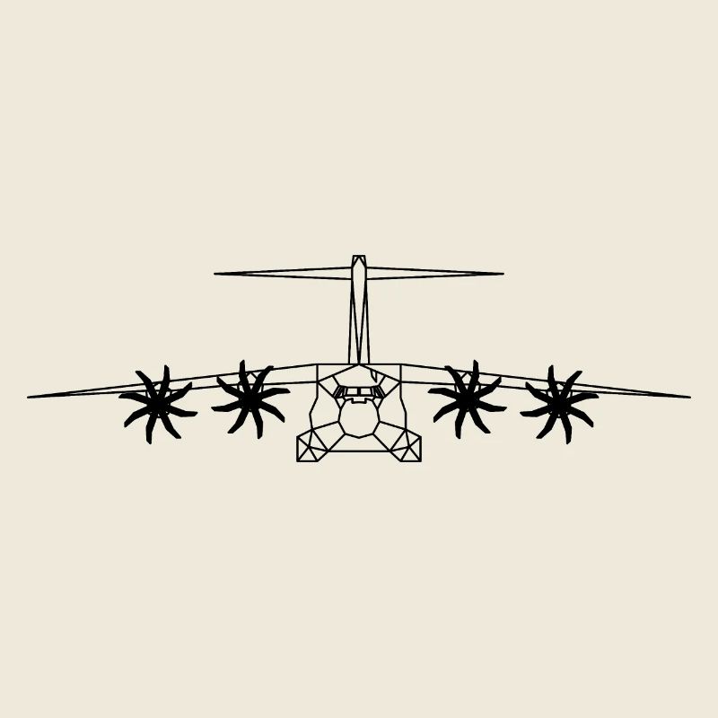 Low Polygon Military Transporter Airplane