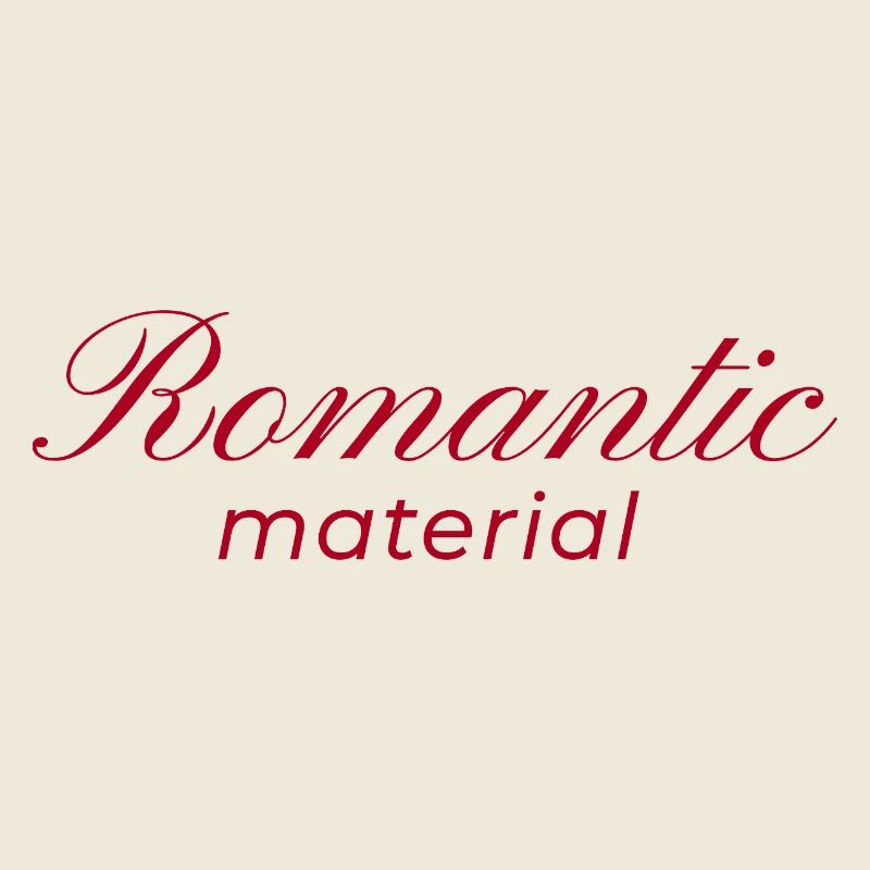 Typografie-Design Romantic Material