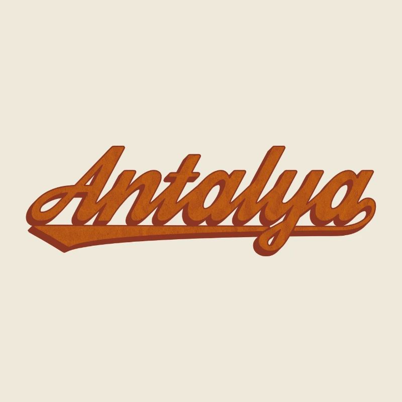 Antalya Lettering Retro Design