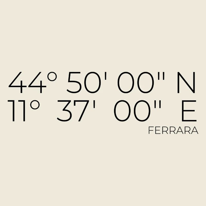 coordinates Ferrara, Italy