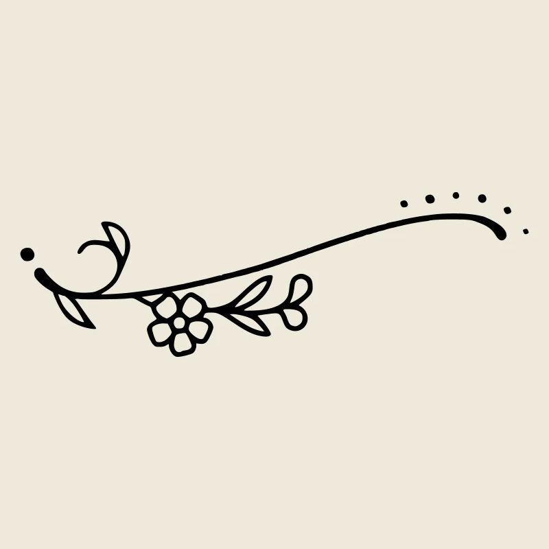 Geschwungene Linie Blumen