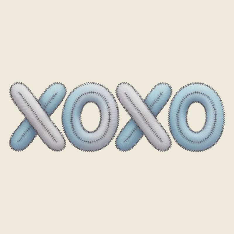 Broderie patchwork XOXO