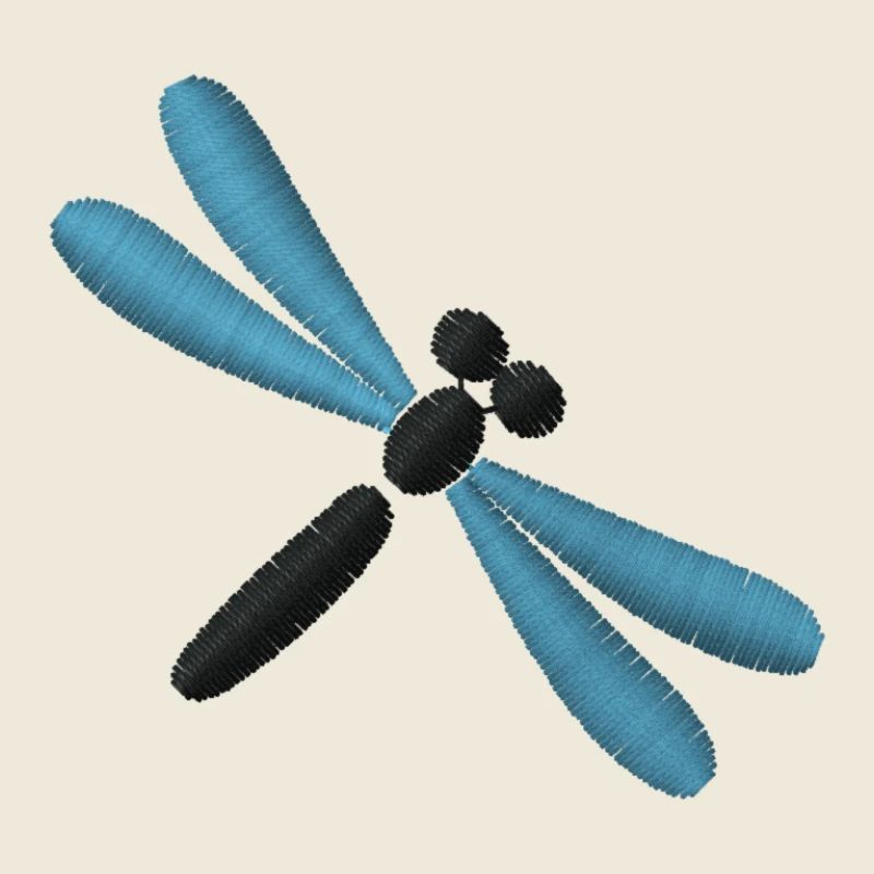 Libellule brodée