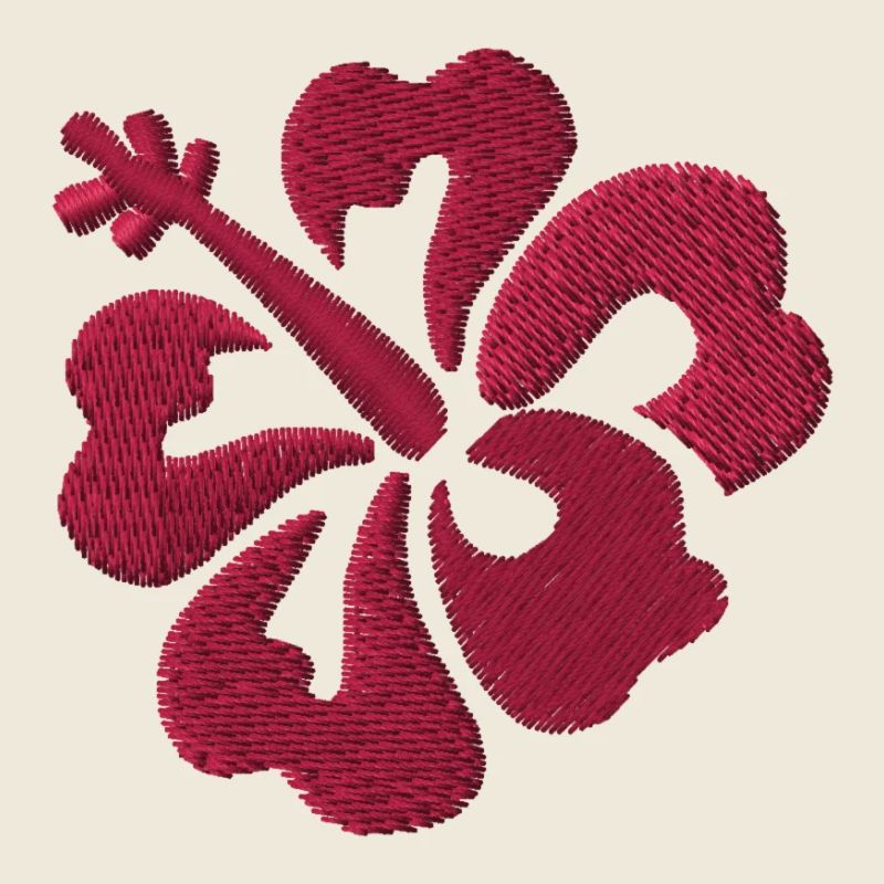 Fleur brodée