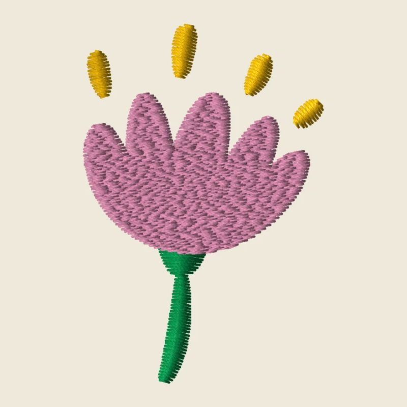Fleur brodée