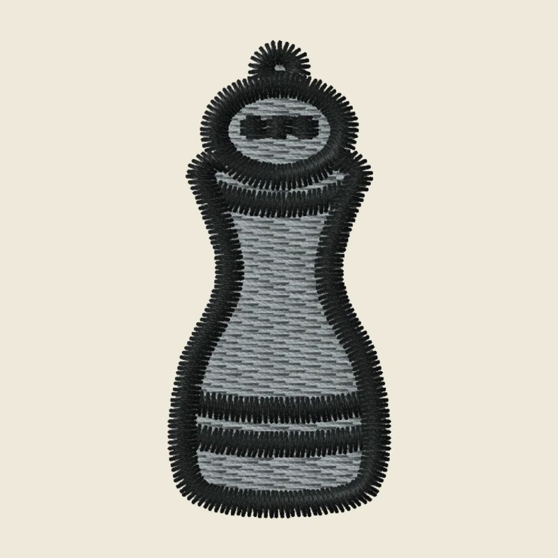 Pfeffermühle bestickt