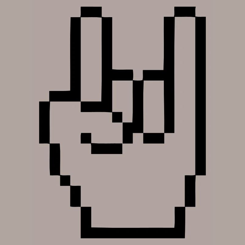 Handzeichen Cursor Rock