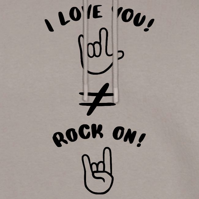 I love you est différent de Rock On (noir)