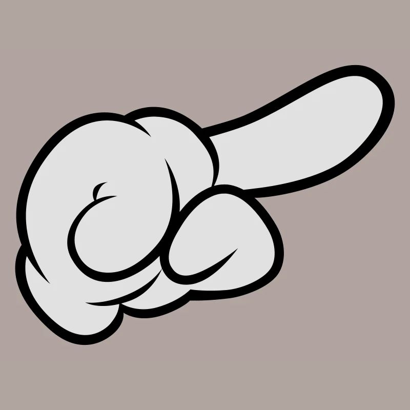 Comic Hand Pointing (Right)