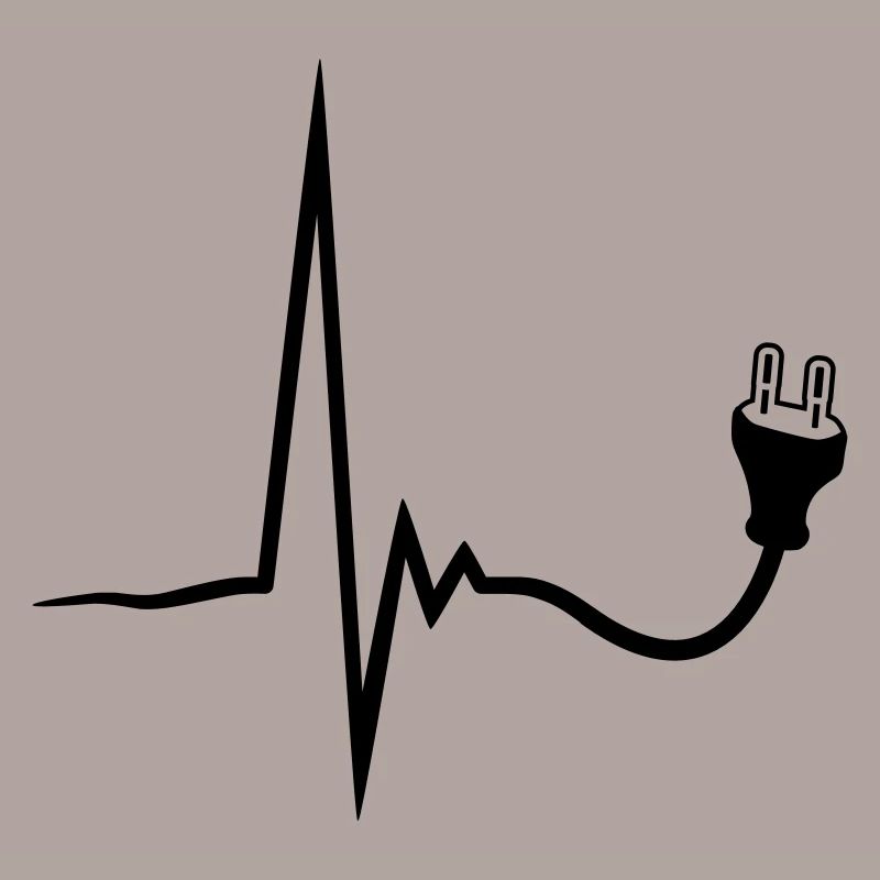 heartbeat current line plug power socket connect p