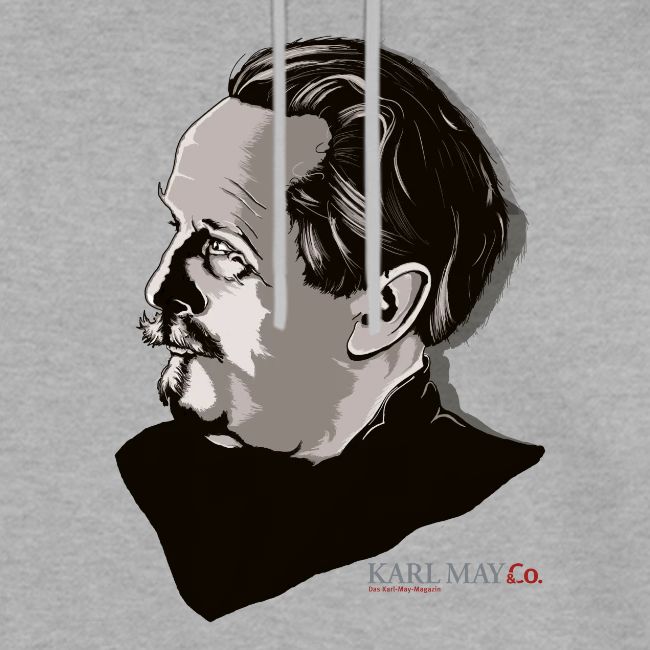 Karl May Kopf mit Logo