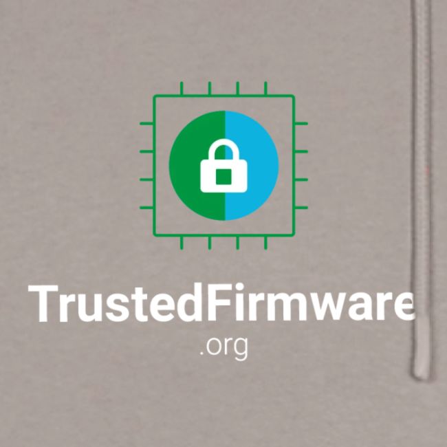 TrustedFirmware Logo vertical white