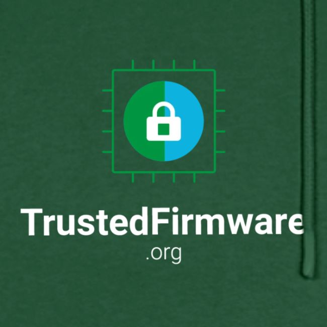 TrustedFirmware Logo vertical white