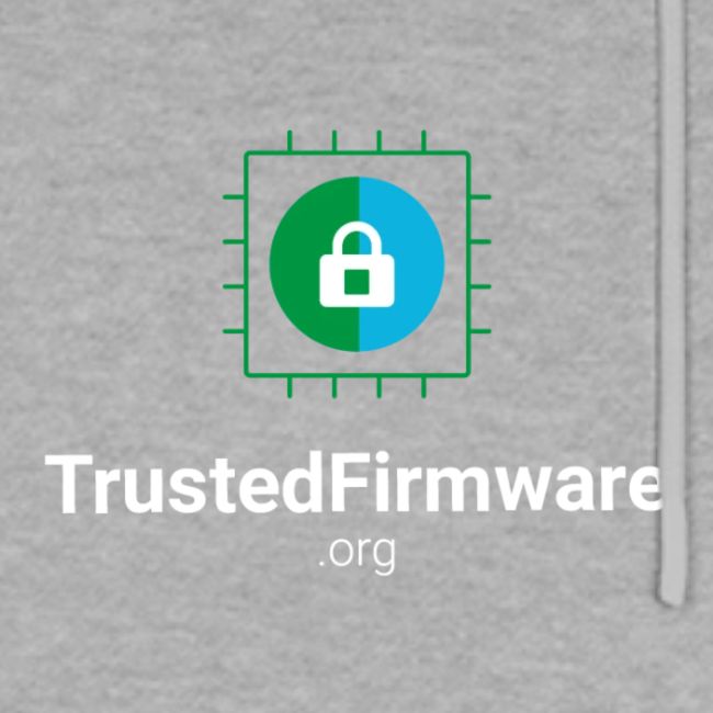 TrustedFirmware Logo vertical white