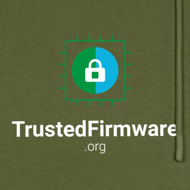 TrustedFirmware Logo vertical white