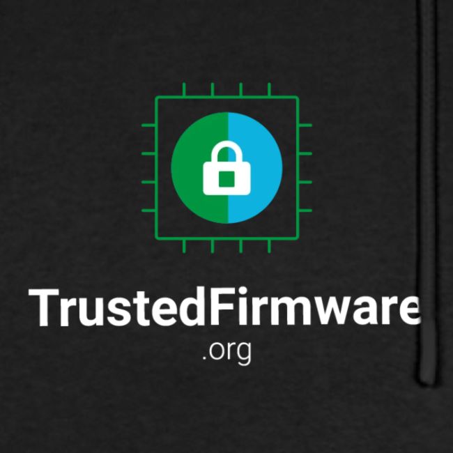 TrustedFirmware Logo vertical white