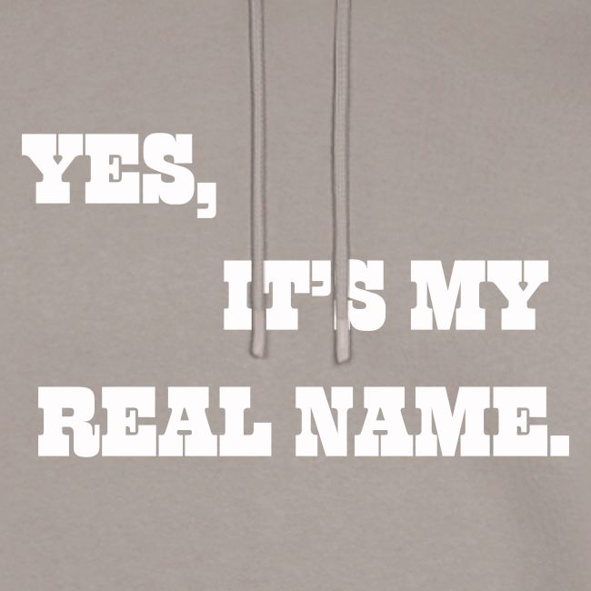 Yes, it's my real name