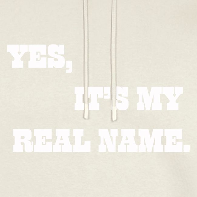 Yes, it's my real name