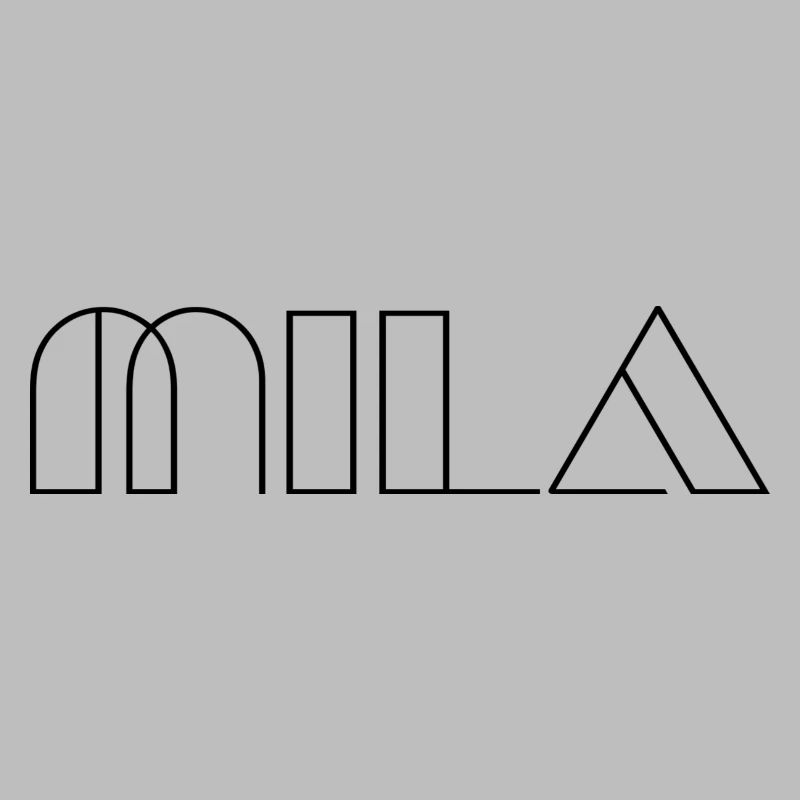 Name Mila Modern Schwarz