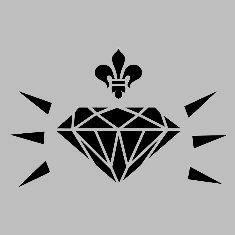 Diamant de lys / diamant avec fleur de lis (1c)