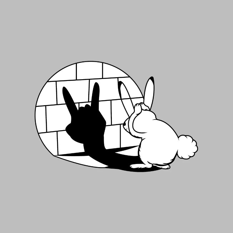 Rabbit Shadow Play Metal Rock Easter Gift