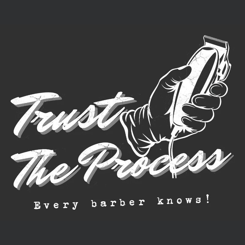 Funny Barber Trust The Process Clipper Shaving Tee