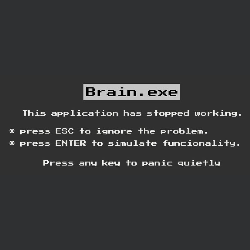 Brain.exe – Funny Computer Error Shirt