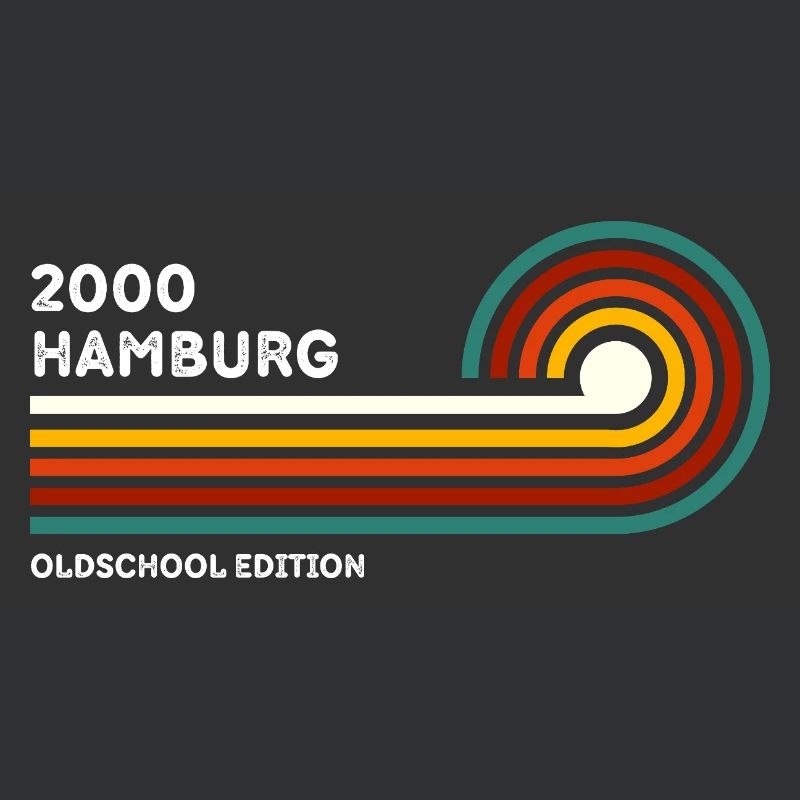 Hamburg Retro Shirt 2000 Code postal Souvenir Code postal