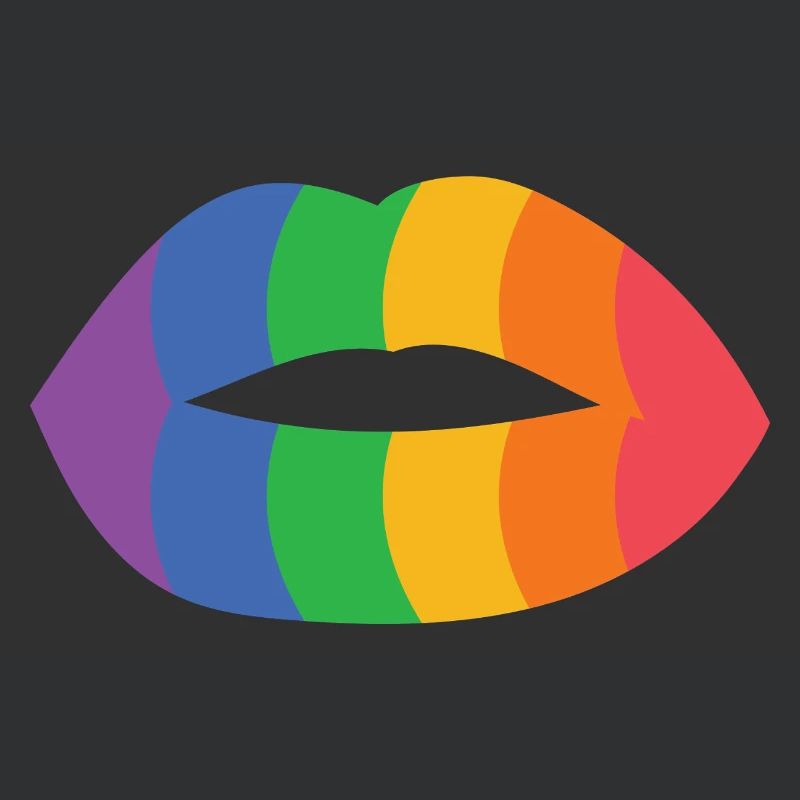 Rainbow Lips Impression d’art