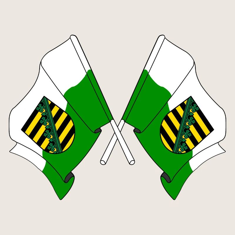 Deux drapeaux de Saxe