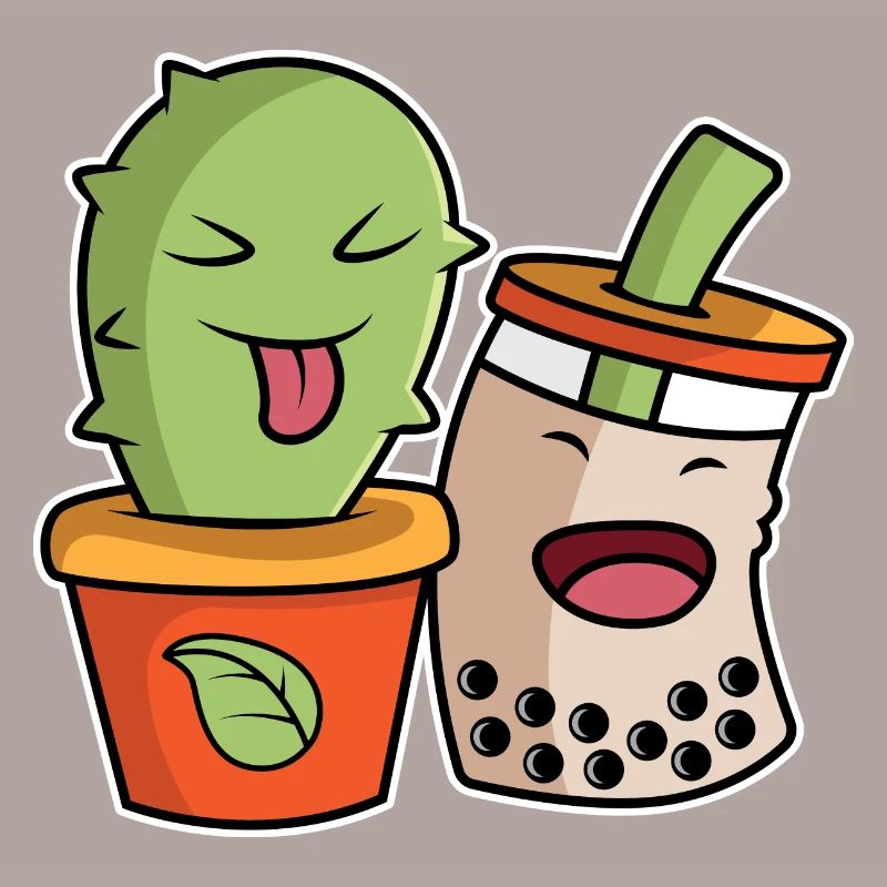 Boba und Kaktus Enger Freund oder BFF Geschenk