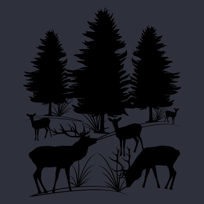 Animals in the forest, deer, roe deer, roe deer, trees, deer