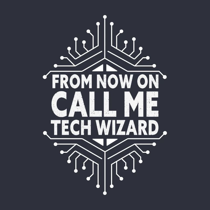 Appelez-moi Tech Wizard Drôle d’ordinateur de support informatique