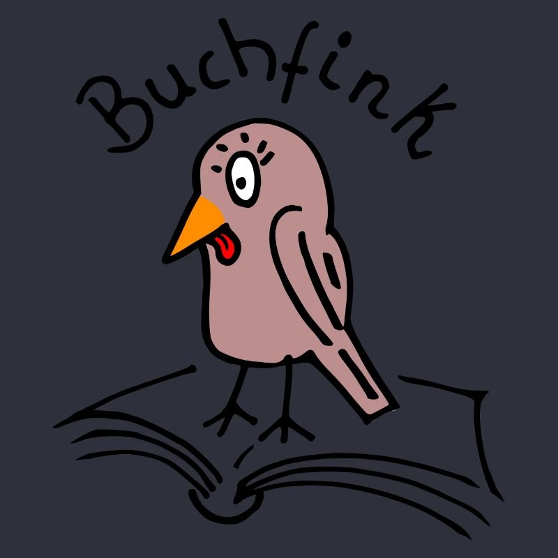 Buchfink Vogel auf Buch
