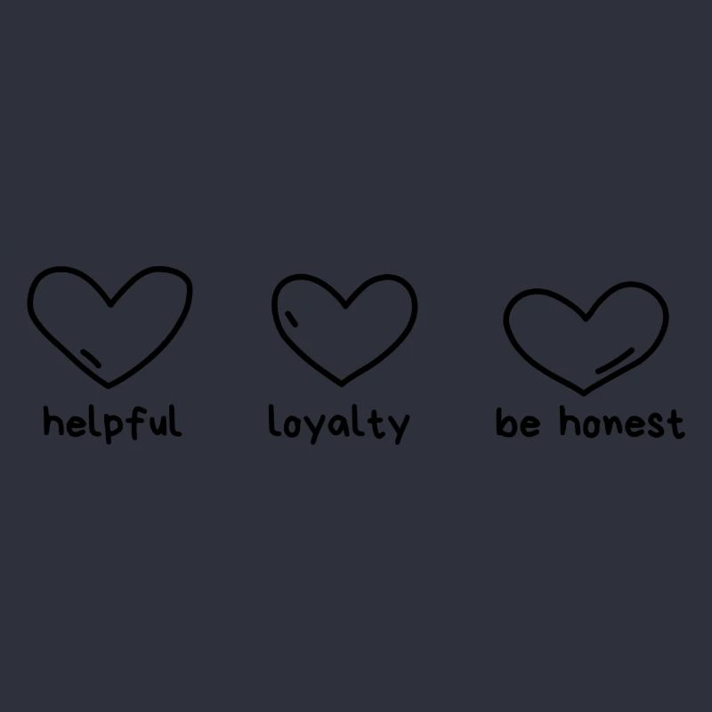 Hilfsbereit, Loyal, Ehrlich sein.