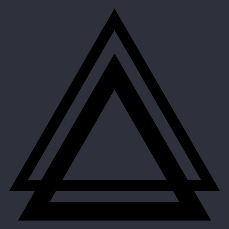 Triangle double symbole triangle