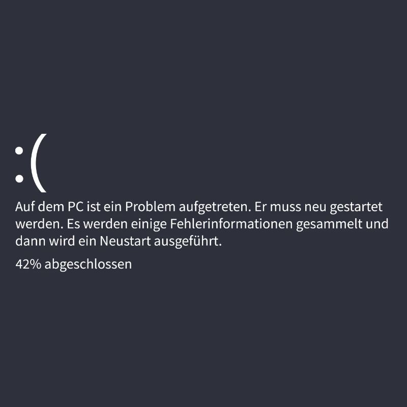 Windows Blue Screen Error Text Computer Science Error