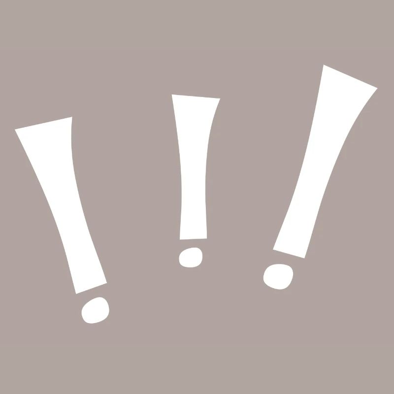 Three exclamation points