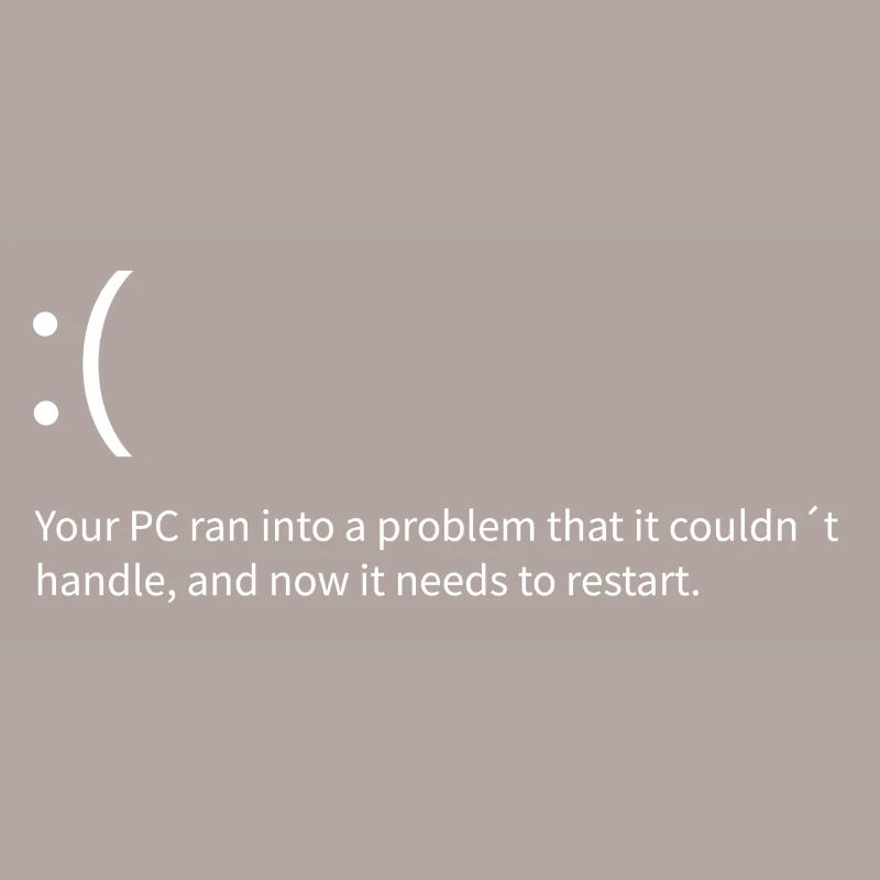 Windows Blue Screen Error Text Error Computer Science