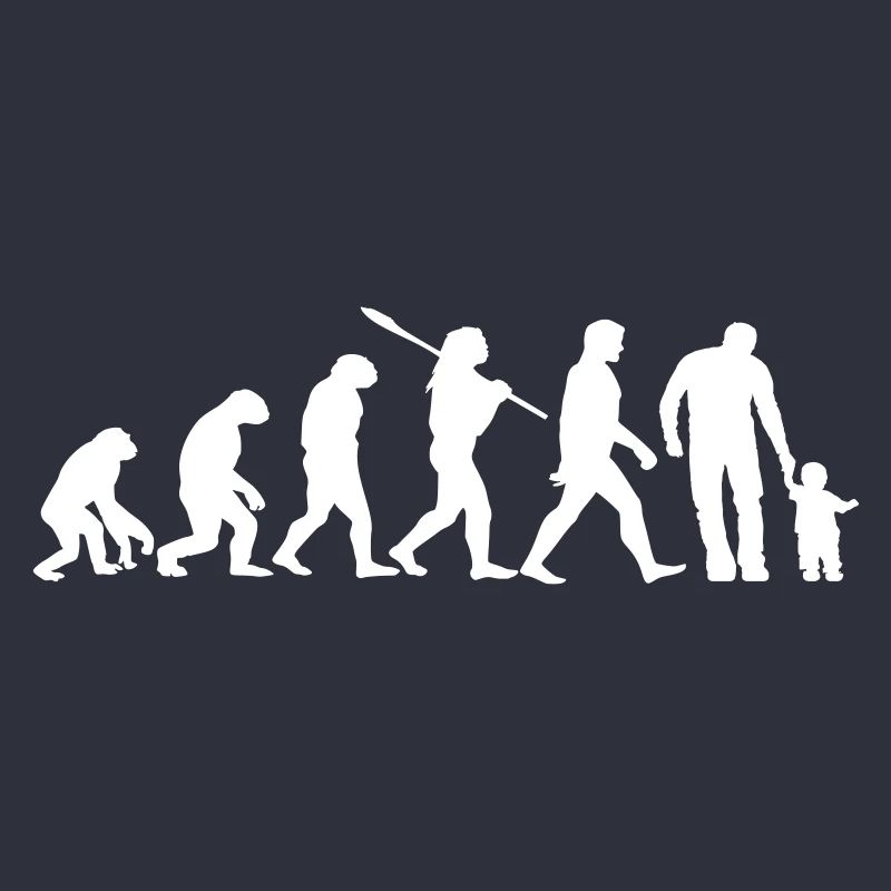 Vater Evolution Sohn Tochter Kind | Geschenkidee