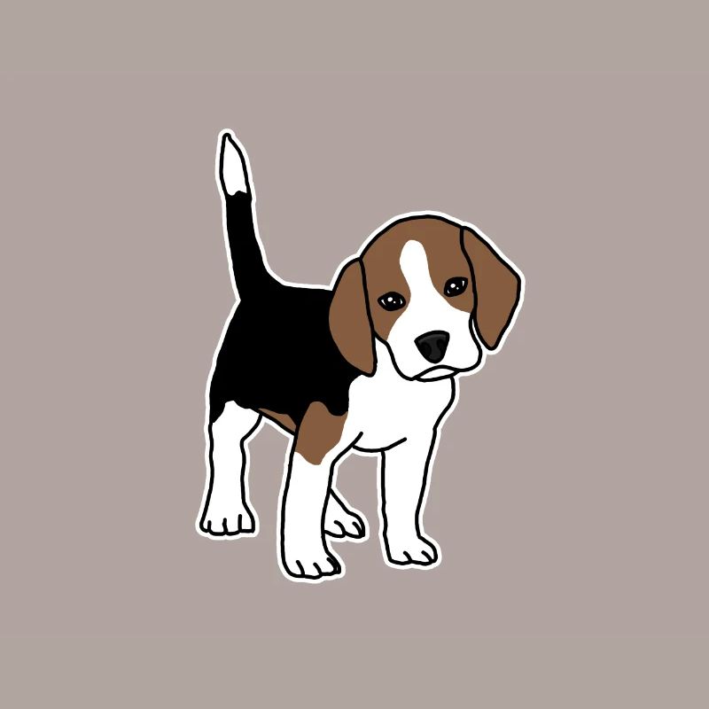 Beagle, chiot, chien, doux. comique