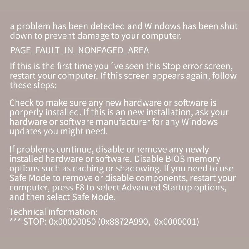 Blauer Bildschirm des Todes Windows Informatik