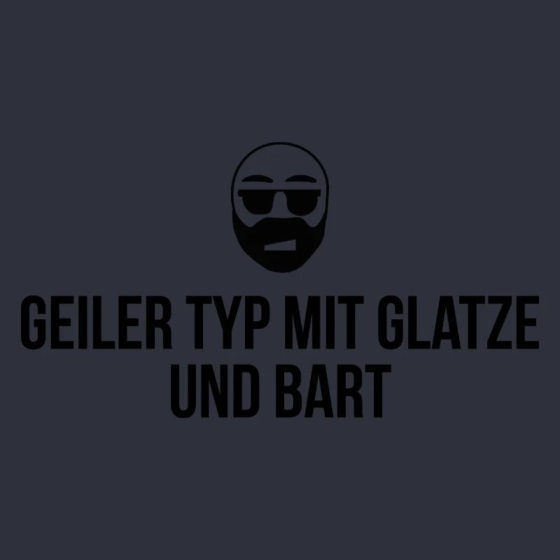 Geiler Typ mit Glatze und Bart perfektes Geschenk
