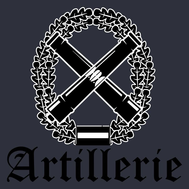 Artillerie mit Text schwarz