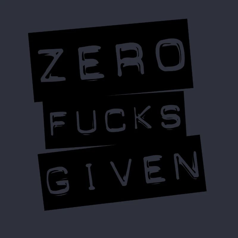 zero fucks given - black - Geschenk Geschenkidee