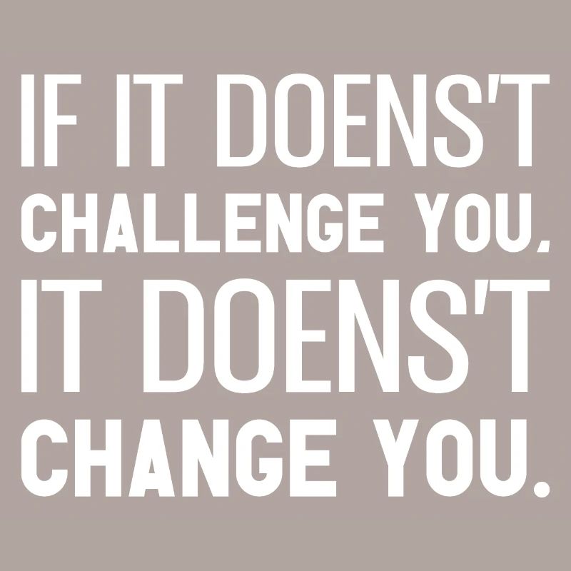 If It Doesn't Challenge You It Doesn't Change You